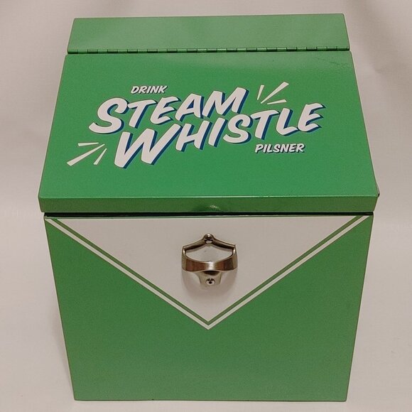 RARE Steam Whistle RETRO Cooler Flip Top Cooler Bottle Opener Portable METAL - Picture 1 of 7